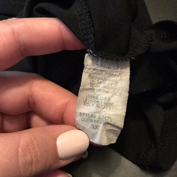 Black Polyester Blend Stretch Tank Top, Size 3X - Picture 4 of 4